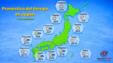Pronóstico del tiempo en Japón abril