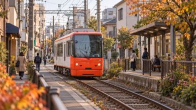 sakura tram japon